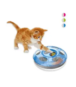 Jouet Interactif Avec Deux Balles Pour Chats 25X8 Cm