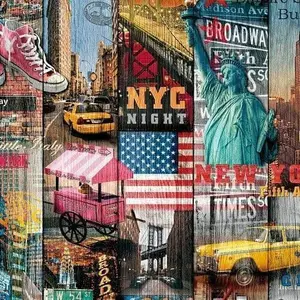 Adhesif nyc au metre lineaire / largeur 45cm