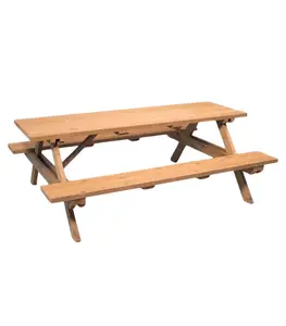 Table de pique-nique en bois massif 200 x 150 x 75 cm
