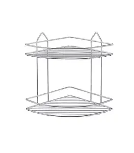 Étagère D'Angle Salle De Bain De 2 Niveaux 30X24X24Cm