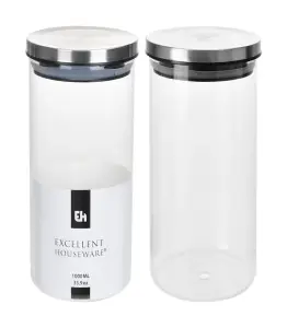 Bocal de conservation en verre avec couvercle 1000 ml