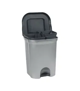 Poubelle À Pédale 11L Gris