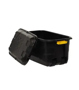 Boîte de rangement sur roulettes en plastique 77X42X40Cm 75 L noir