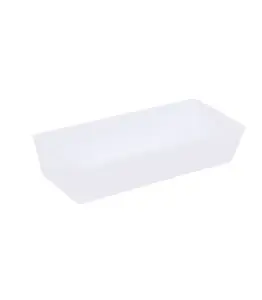 Bac De Rangement En Plastique Rectangulaire 25X11Cm Blanc