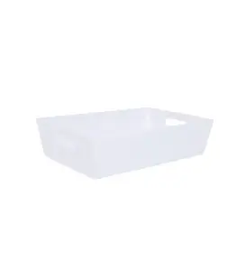 Bac De Rangement En Palstique Rectangulaire 12X16,5Cm Blanc