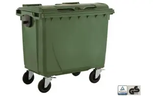 Poubelle à déchets 660l vert