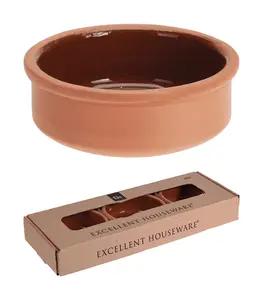 Lot de 3 bols en terre cuite 200 ml