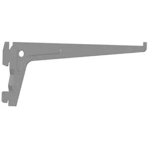 Console simple en acier 20cm gris aluminium
