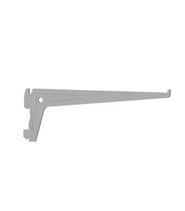 Console simple en acier 25cm gris aluminium