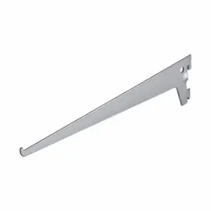 Console simple en acier 35cm gris aluminium