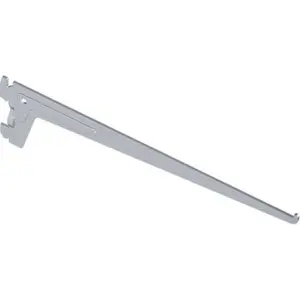 Console simple en acier 40cm gris aluminium