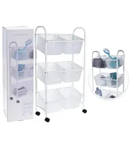 Chariot Pour Salle De Bain Avec 6 Paniers