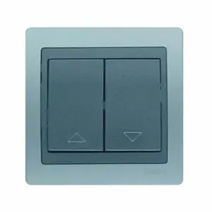Inverseur volets roulants gris argent jade+plaque
