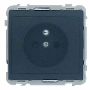 Prise 2P+T Anthracite Jade