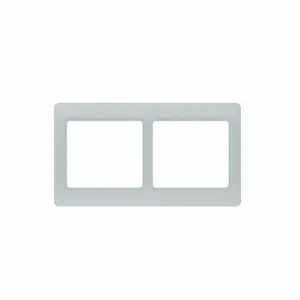 Plaque Double Horizontale Gris Argent Jade