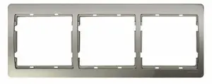 Plaque Triple Horizontale Gris Argent Jade