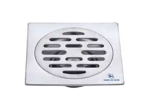 Siphon 10 X 10 Cm De Sol Anti-Odeur, Acier Inoxydable De Haute Qualité Double -Lin Ll7006