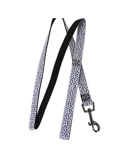 Laisse de chien 120cm noir/blanc