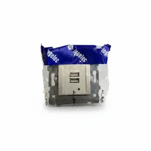 Mec. Chargeur Usb Double Gris Alyans + Support