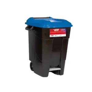Poubelle À Pédale 100L Bleu