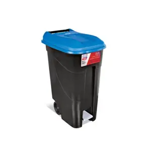 Poubelle À Pedale Bleu 80L Tayg