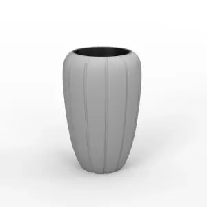 Pot De Fleurs Gaja Moyen Gris Clair