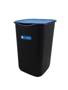 Poubelle de recyclage papier 50 L noir/blanc 37 x 36 x 53,01 cm
