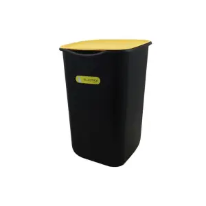 Poubelle Recyclage Plastic 50 L Nr/Jau 37X36X53.02