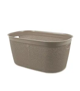 Panier intreccio taupe 39x59x27cm