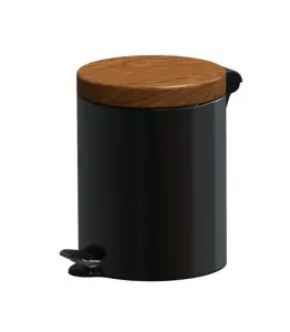 Poubelle À Pédale 5L Noir