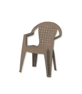 Chaise norma monobloc taupe 55X53X80 cm