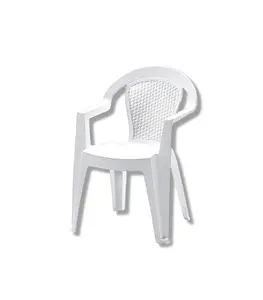 Chaise Sofia Monobloc Mi-Haut Dossier 55X53X80 Cm Blanc