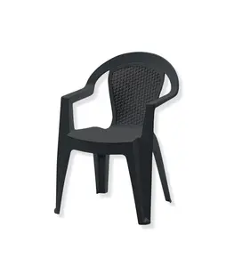 Chaise sofia monobloc mi-haut dossier 55X53X80 cm anthracite