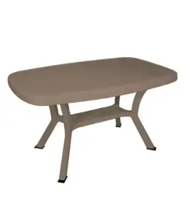 Table De Jardin En Resine Otello Ovale 136X82 Cm Taupe