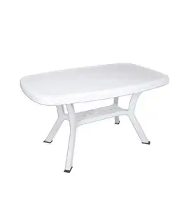 Table De Jardin En Resine Otello Ovale 136X82 Cm Blanc