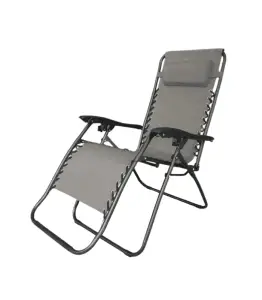 Fauteuil de jardin pliant taupe 66 x 160 x 110 cm