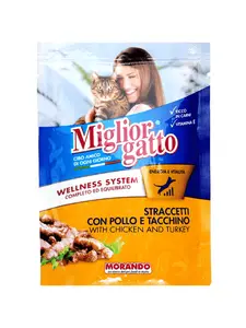 Sachet humide pour chat au poulet et à la dinde 100 g