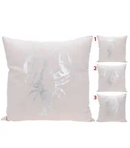 Coussin décoratif imprimé en lin