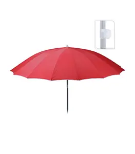 Parasol Shanghai 16 Ribs En Fibre De Verre Rouge