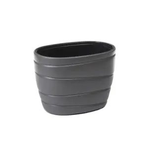 Pot De Fleurs Passa Oval Bas Gris Anthracite