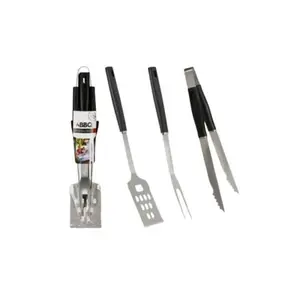 Set De 3 Outils De Barbecue Noir