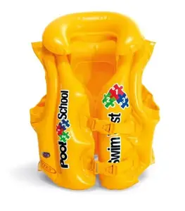 Gilet De Natation Gonflable 50X47Cm Jaune