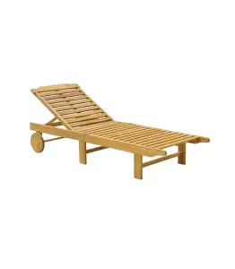 Bain de soleil bois Acacia 193x71x30 cm