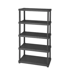 Étagère de rangement en plastique 5 niveaux 250Kg 40X90X188 cm anthracite