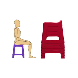 Tabouret Maxibanco Rouge