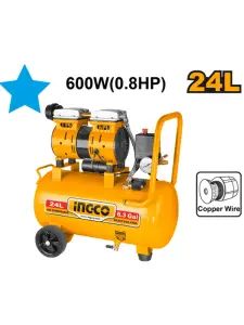 Compresseur silencieux 24l 600w 0.8hp