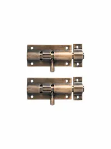 Loquet De Porte À Barillet Droit 3″ Finition Bronze 2 Pièces