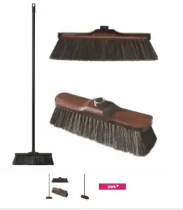 Balai à poils naturels 28 cm LUX avec un manche de 120 cm