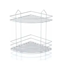 Étagère Salle De Bain 30X24X24Cm Blanc 2 Niveaux