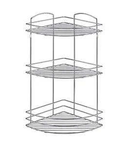 Étagère D'Angle Salle De Bain De 3 Niveaux 21X21X50 Cm